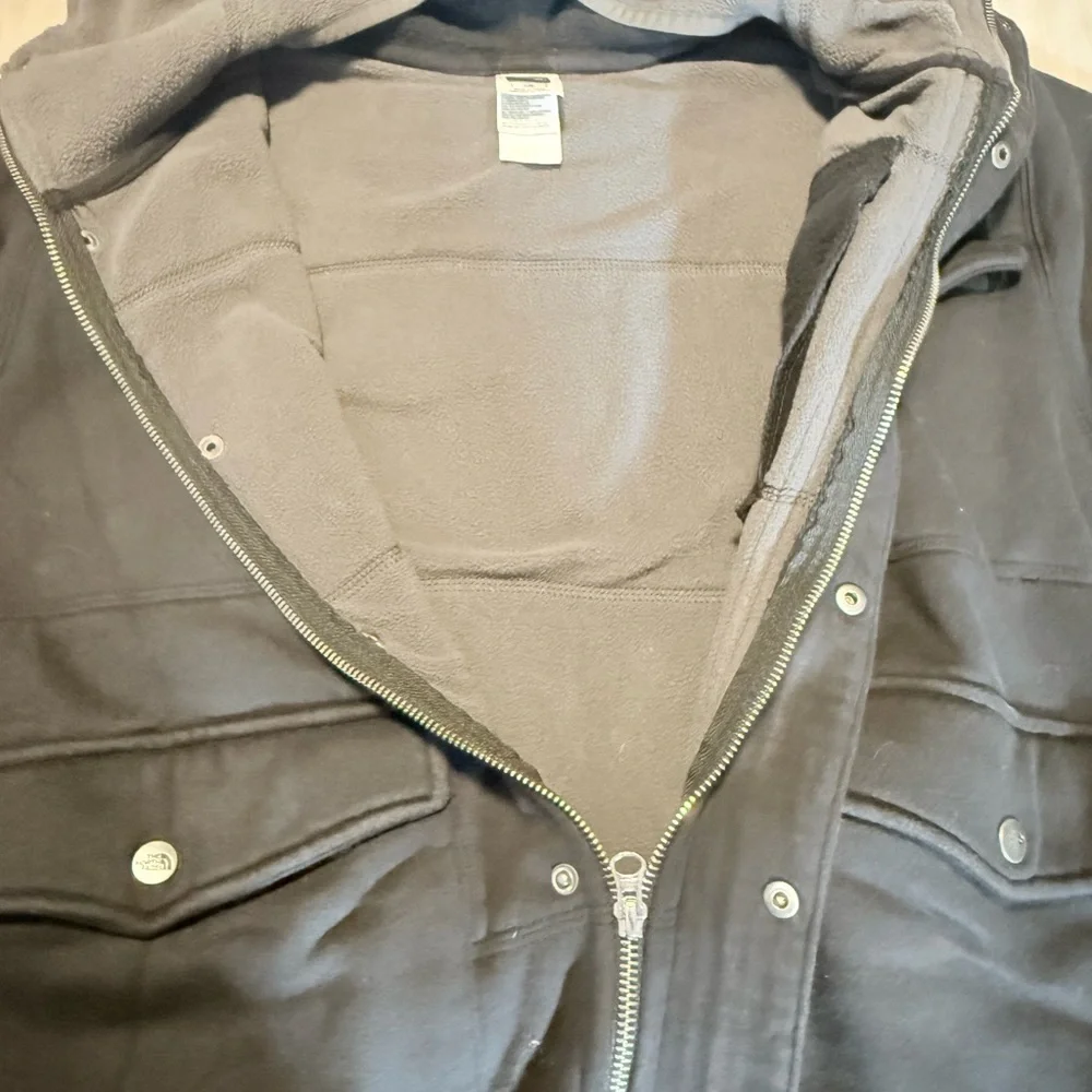 The North Face Charcoal Hooded Winter Jacket Size L